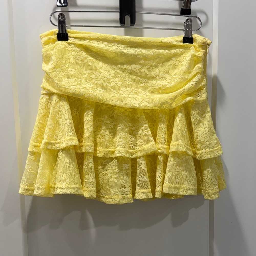 White Fox Boutique Sunny Lace Mini Skirt
